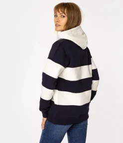 Bluza damska oversize z kapturem SADIE 4567 STRIPES