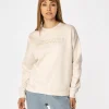 Bluza damska z haftowanym napisem SELINA 4582 WHITE ALYSSUM