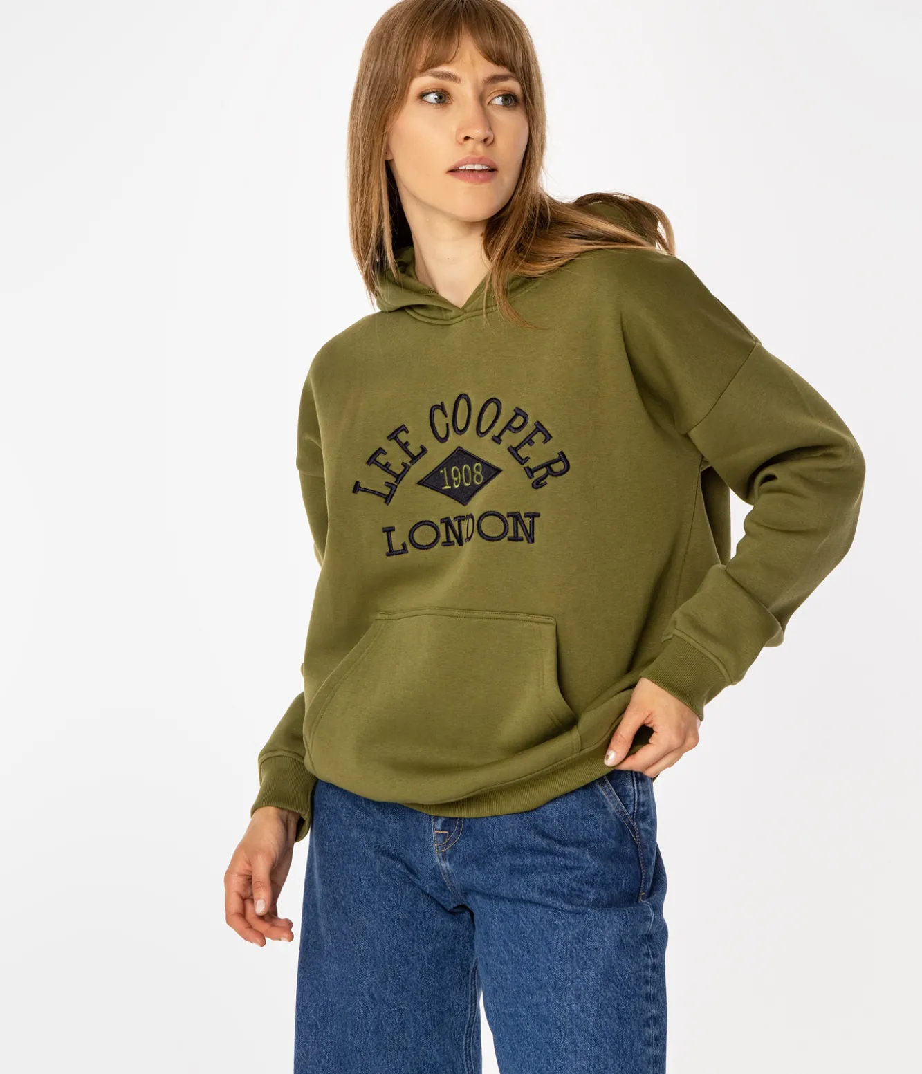Bluza unisex z kapturem LOGO 2975 SPHAGNUM