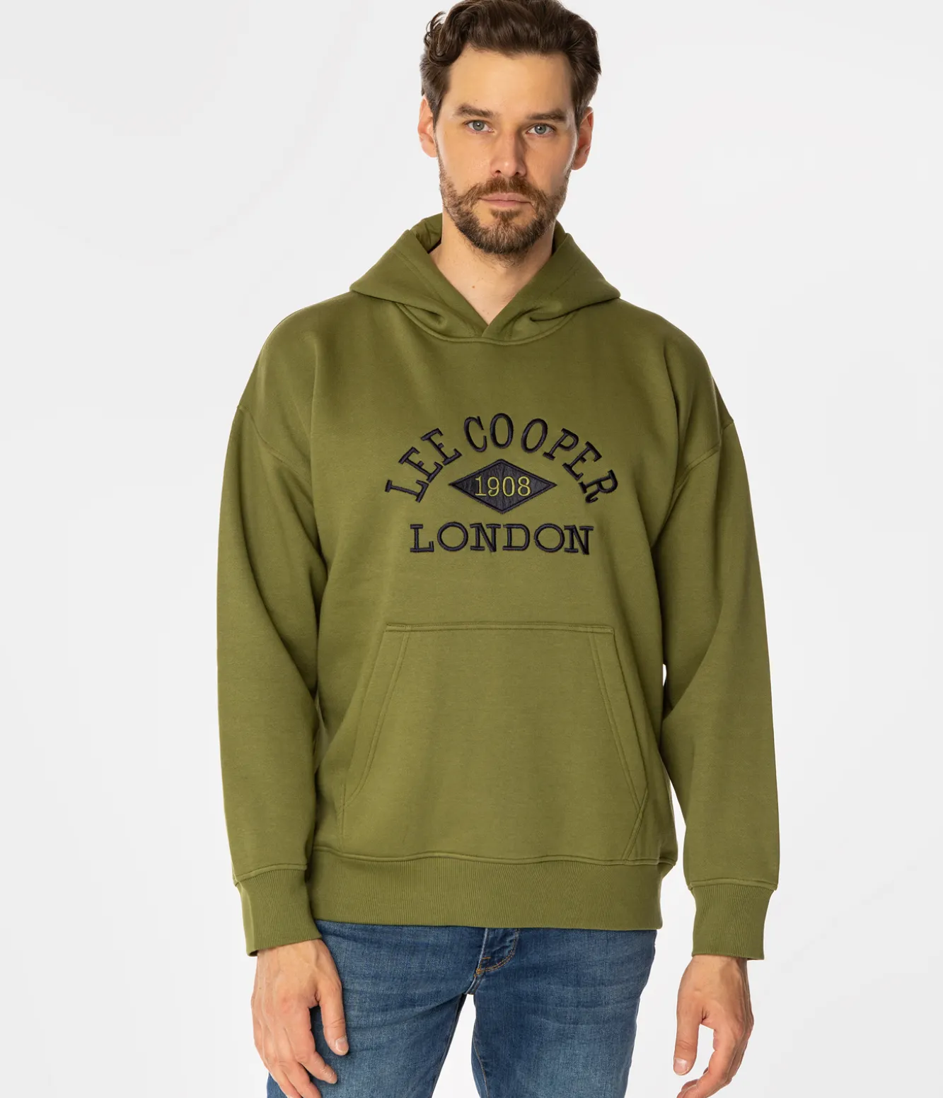 Bluza unisex z kapturem LOGO 2975 SPHAGNUM