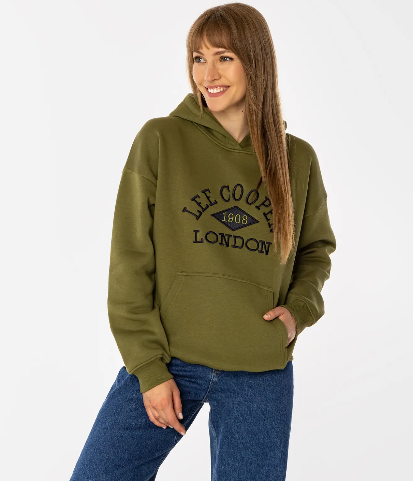 Bluza unisex z kapturem LOGO 2975 SPHAGNUM