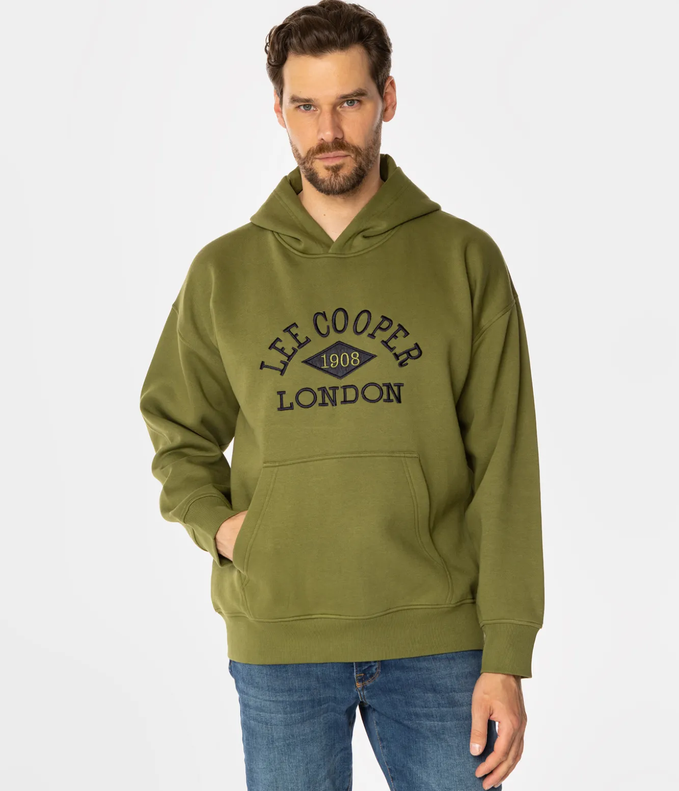 Bluza unisex z kapturem LOGO 2975 SPHAGNUM