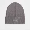 Czapka zimowa męska z kaszmirem 9012 GREY MELANGE