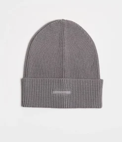 Czapka zimowa męska z kaszmirem 9012 GREY MELANGE