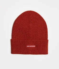 Czapka zimowa męska z wełną merino 5052 RED OCHRE