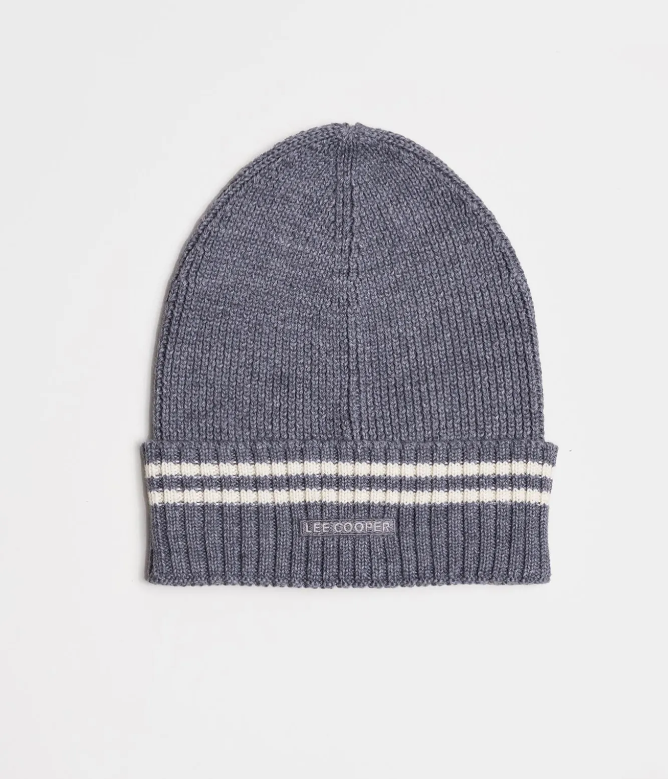 Czapka zimowa męska z wełną merino 5054 GREY STRIPES