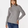 Golf damski z wiskozą MAYA 5050 GREY MELANGE