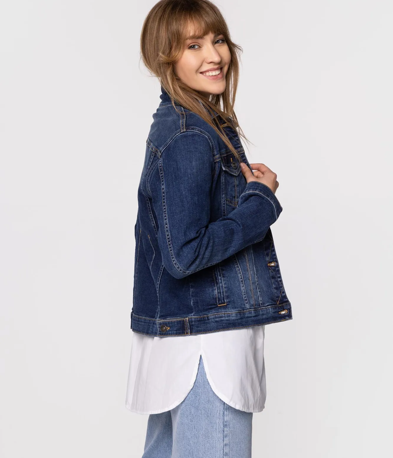 Jeansowa kurtka FABIA 1223 DARK USED