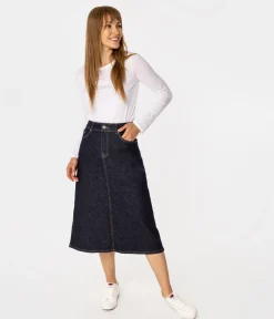 Jeansowa spódnica EDNA 2459 BLUE BLACK