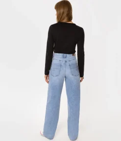 Jeansy damskie baggy POLLY 0170 LIGHT BRUSHED USED