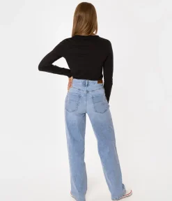 Jeansy damskie baggy POLLY 0170 LIGHT BRUSHED USED