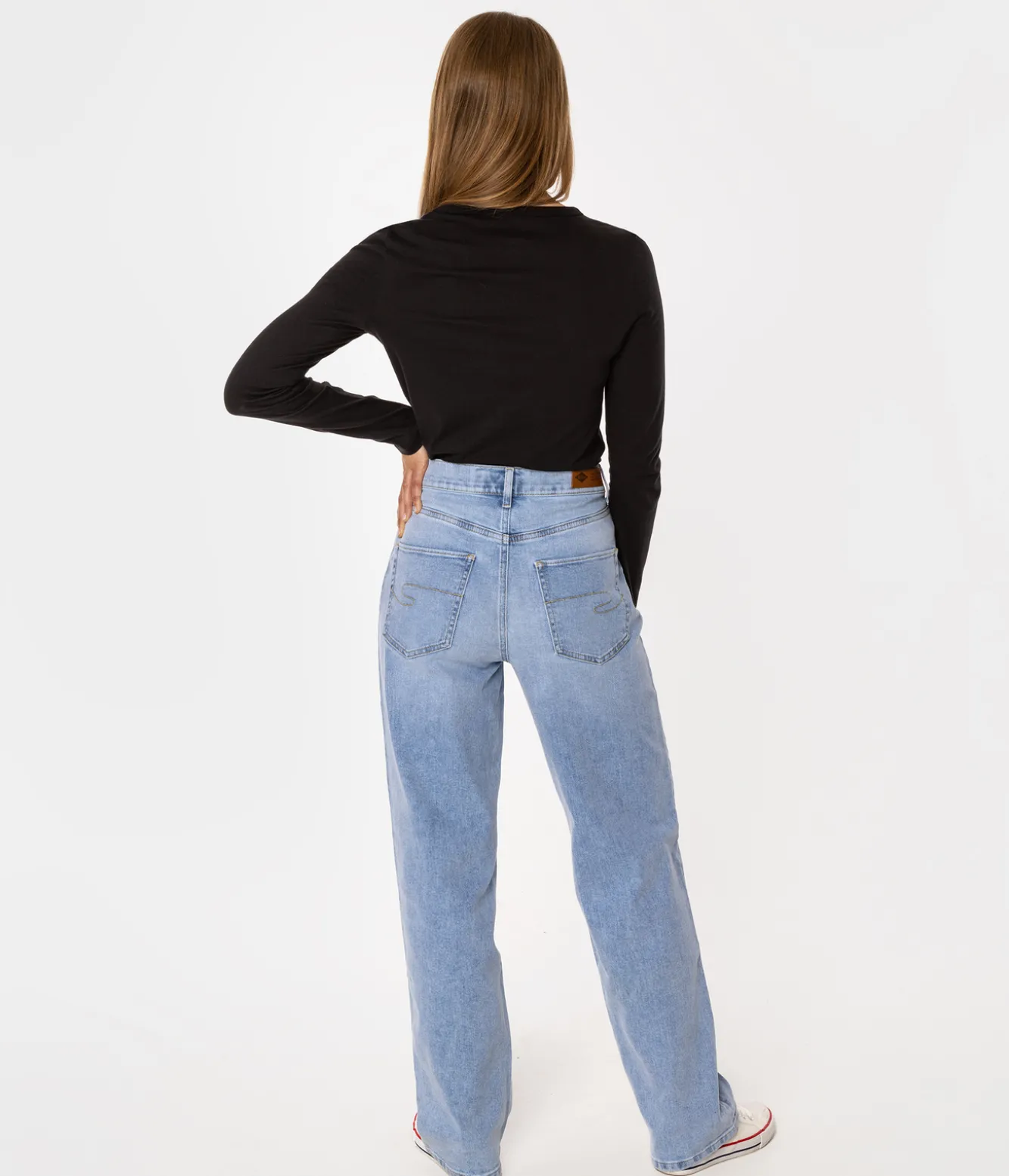 Jeansy damskie baggy POLLY 0170 LIGHT BRUSHED USED