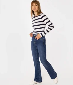 Jeansy damskie bootcut BECCA 2418 STONE USED