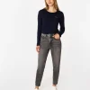 Jeansy damskie mom jeans MATEA 9840 GREY USED