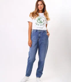 Jeansy damskie mom jeans CLARINE 1720 BRUSHED USED