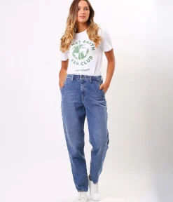 Jeansy damskie mom jeans CLARINE 1720 BRUSHED USED
