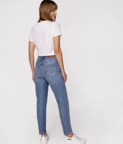 Jeansy damskie mom jeans MATEA 9840 BRUSHED USED