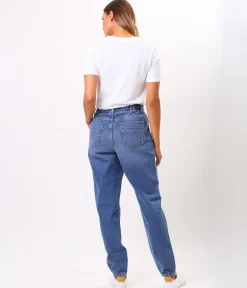 Jeansy damskie mom jeans CLARINE 1720 BRUSHED USED