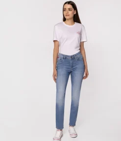 Jeansy damskie slim LC135 3006 LIGHT USED