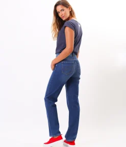 Jeansy damskie straight PARIS+ 1054 DARK BRUSHED