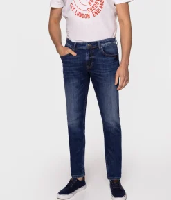 Jeansy męskie comfort slim DENZEL 2287 DARK USED