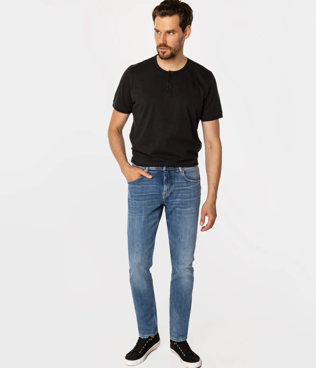 Jeansy męskie comfort slim DENZEL 3007 BRUSHED USED