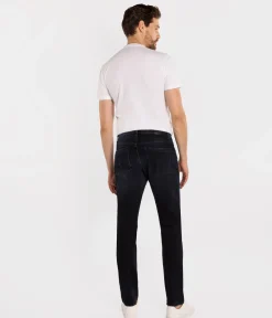 Jeansy męskie comfort slim DENZEL 2701 BLUE BLACK USED