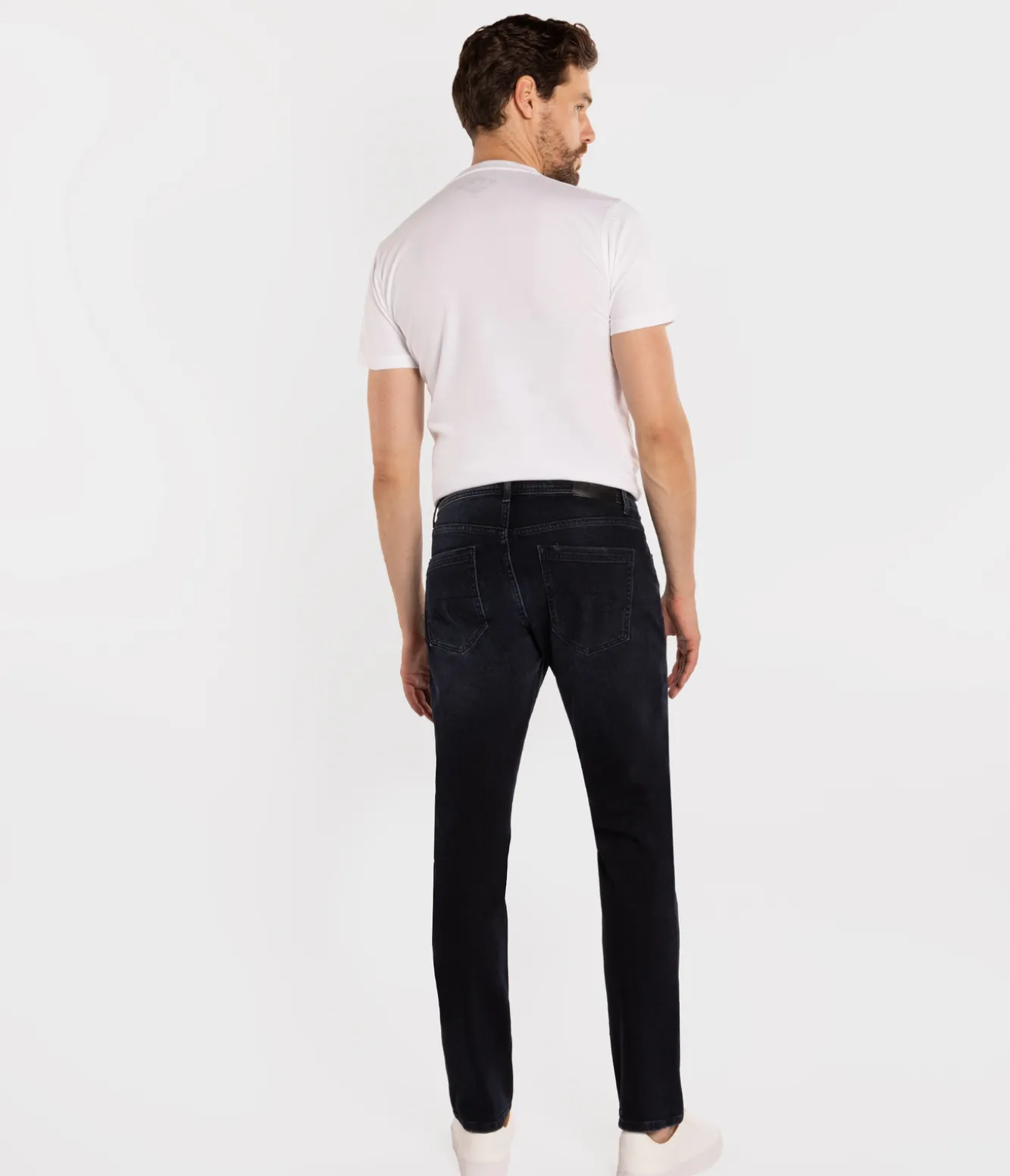 Jeansy męskie comfort slim DENZEL 2701 BLUE BLACK USED