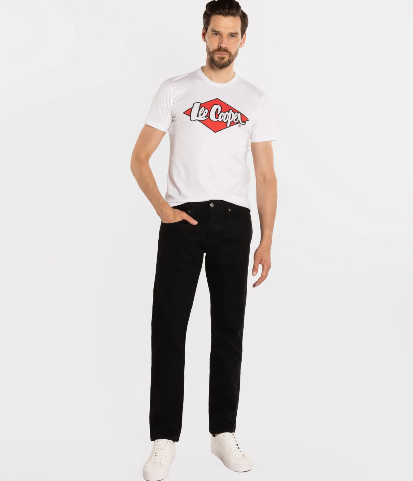 Jeansy męskie regular LC118 1900 BLACK