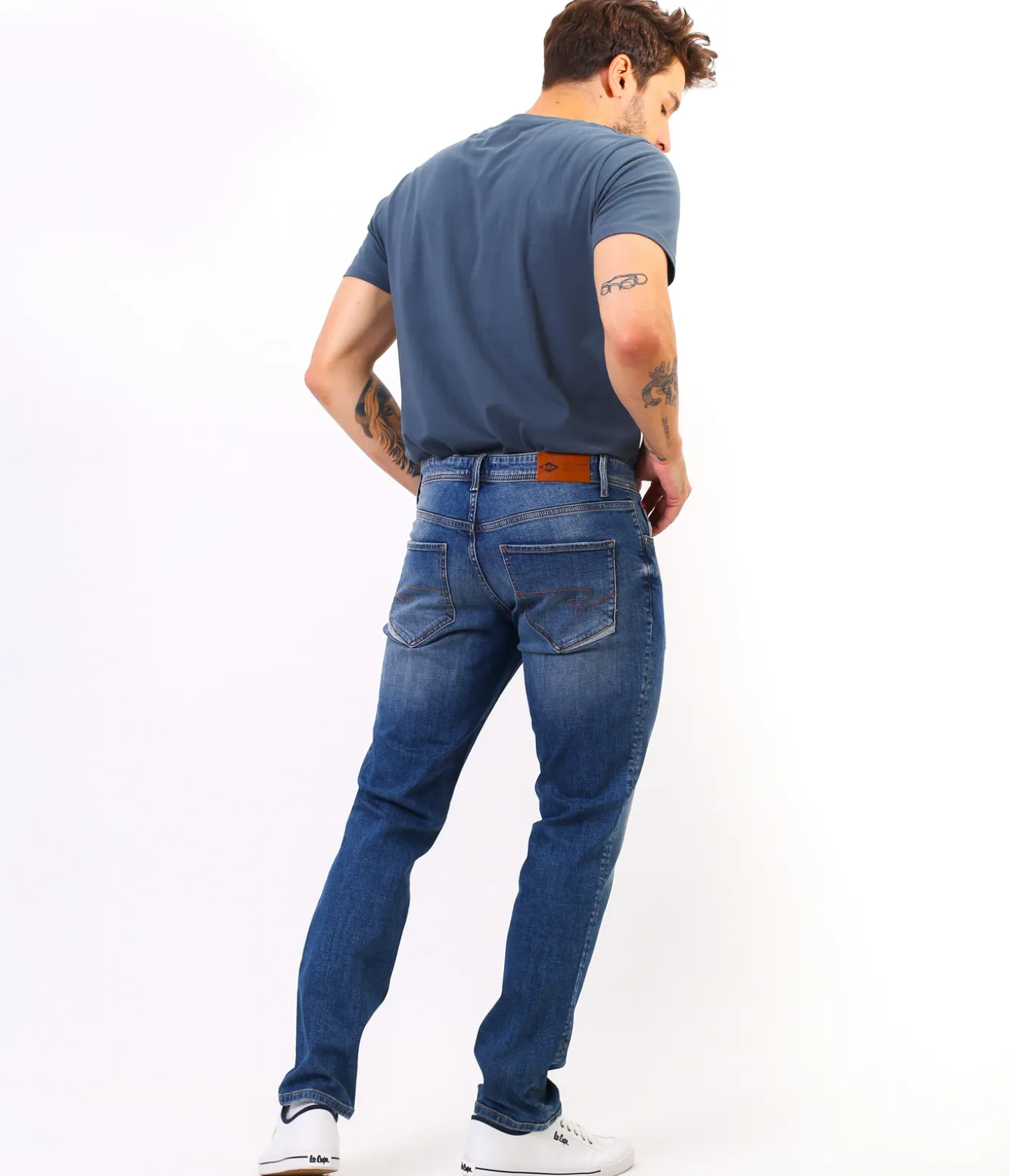 Jeansy męskie slim JAMES 2506 DESTROYED