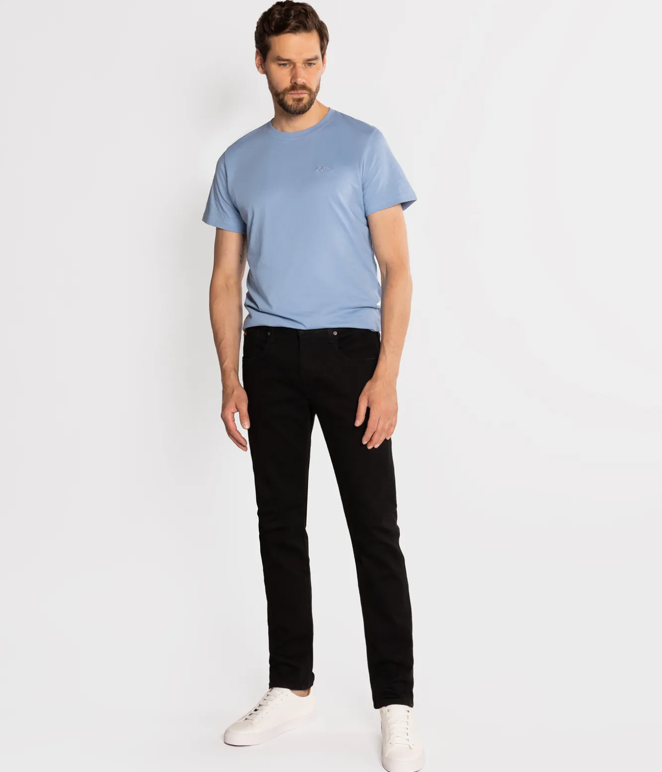 Jeansy męskie slim NORRIS 1900 BLACK