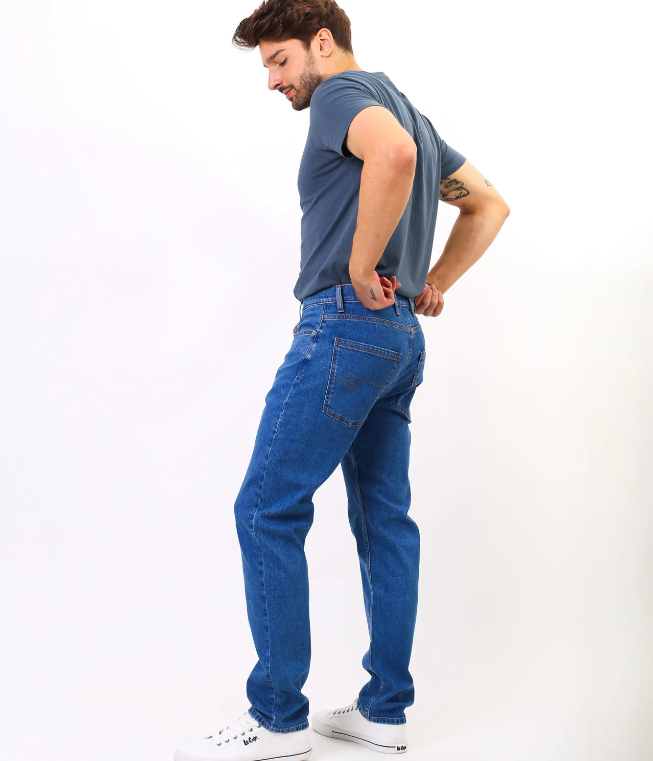 Jeansy męskie tapered ARTUR SEVRAN STONE