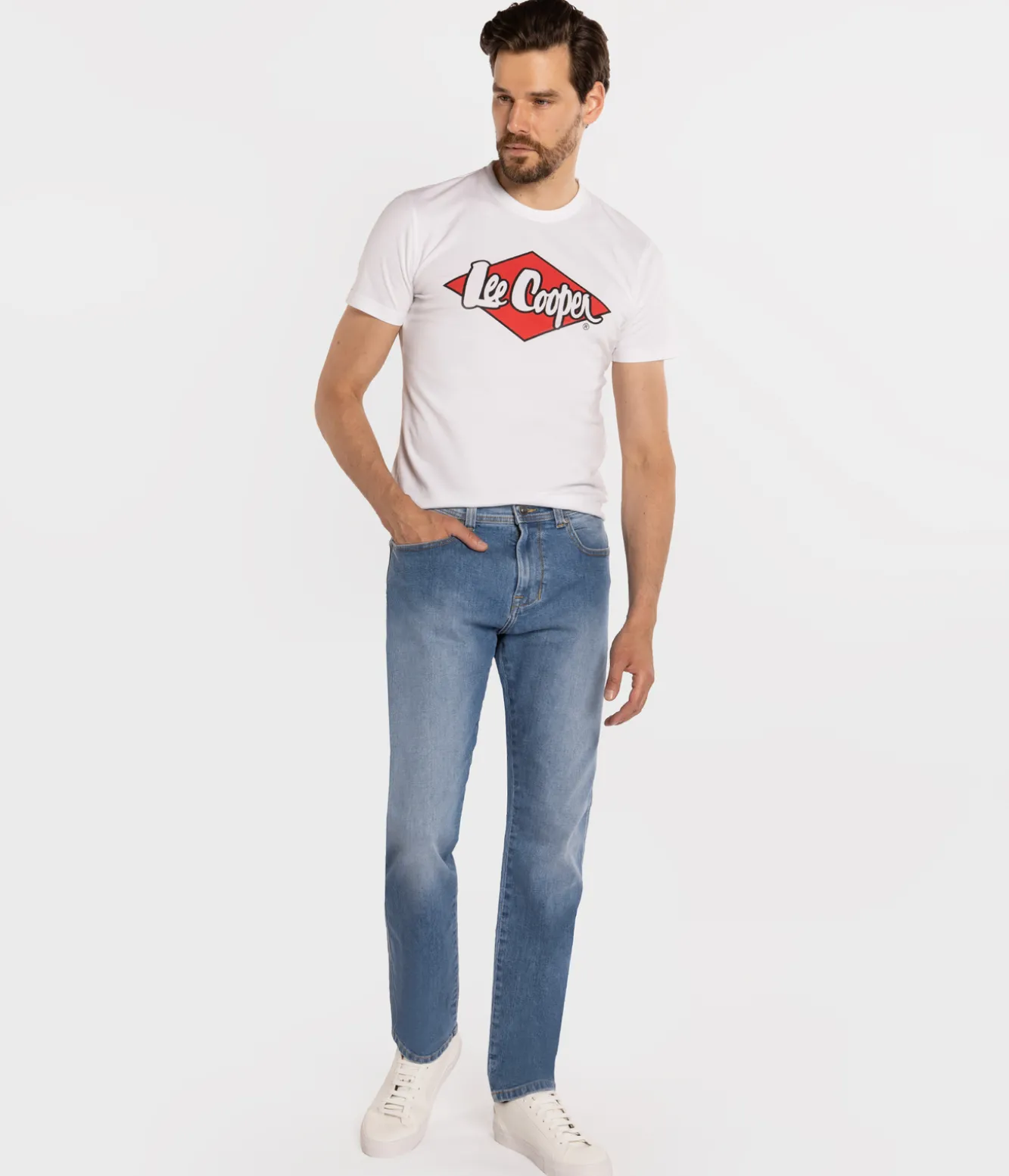 Jeansy męskie tapered LC7504 1533 LIGHT USED