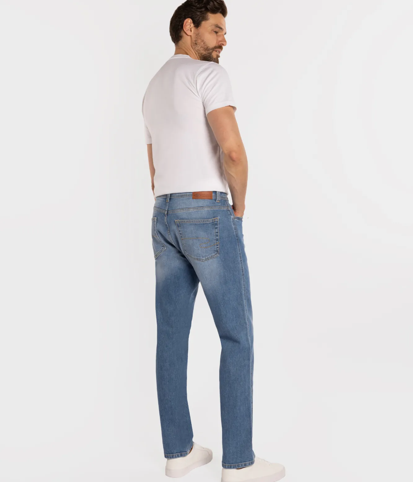 Jeansy męskie tapered LC7504 1533 LIGHT USED