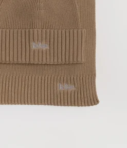 Komplet z kaszmirem unisex czapka zimowa i szalik 9011 WARM SAND