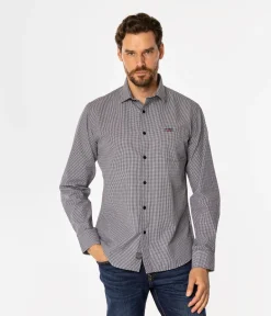 Koszula meska slim w drobną kratkę WINDSOR 37KZ BLACK