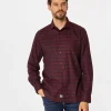 Koszula meska slim w kratę WINDSOR 18KZ DARK RED