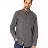 Koszula męska comfort w drobną kratkę NEW TENBY 36KZ GREY