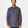 Koszula męska comfort w kratę NEW TENBY 21KZ NAVY