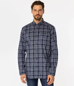 Koszula męska comfort w kratę NEW TENBY 16KZ NAVY