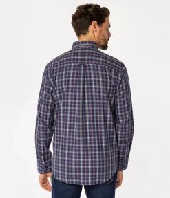 Koszula męska comfort w kratę NEW TENBY 21KZ NAVY