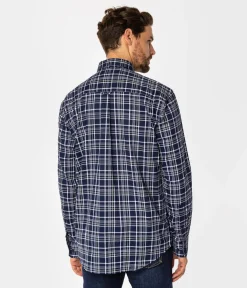 Koszula męska comfort w kratę NEW TENBY 16KZ NAVY