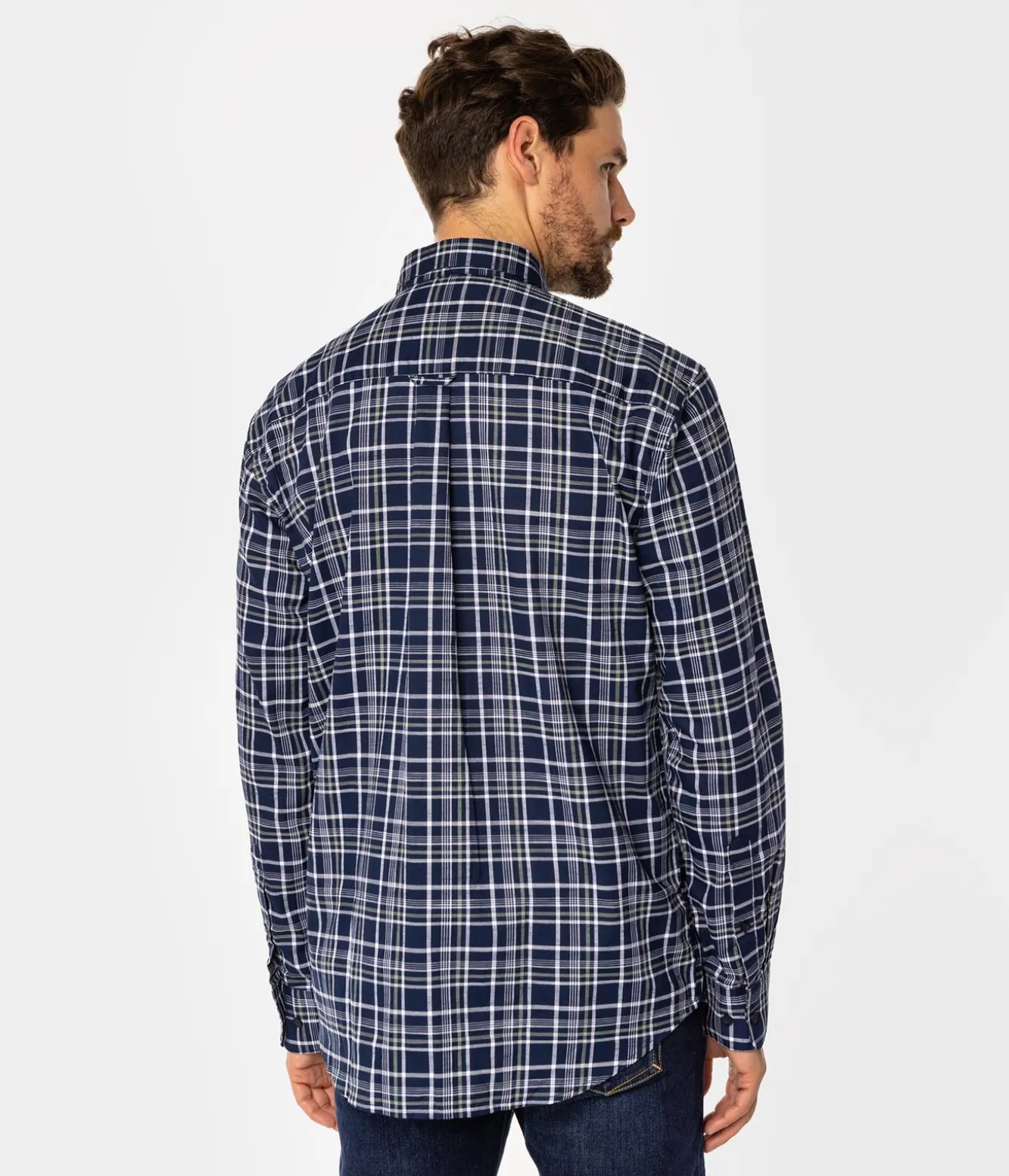 Koszula męska comfort w kratę NEW TENBY 16KZ NAVY