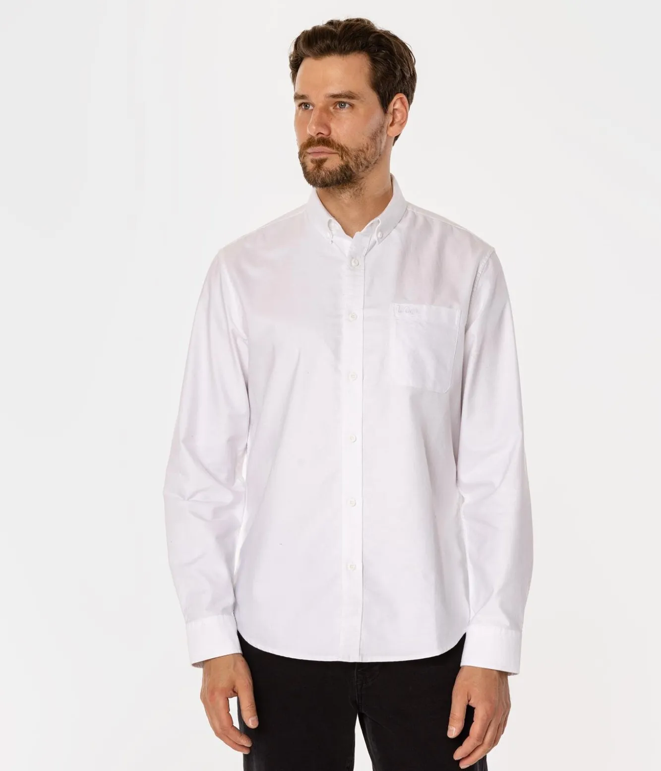 Koszula męska regular LARS OXFORD WHITE