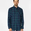 Koszula męska regular w kratę SCOTT 5737 GREEN INDIGO