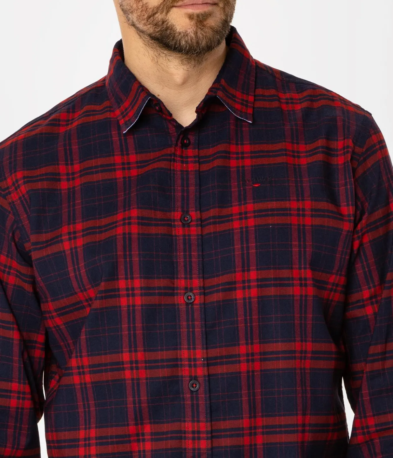 Koszula męska regular w kratę REY 04KZ RED