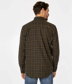 Koszula męska regular w kratę SCOTT 5317 SPAGNUM