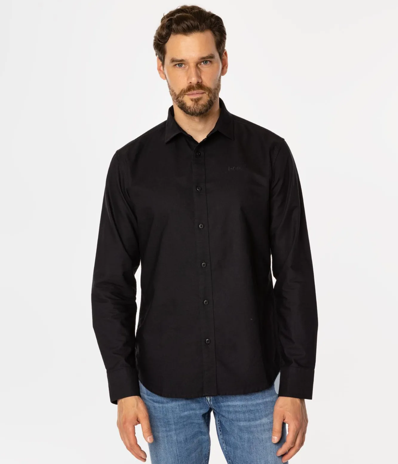 Koszula męska slim LIAM OXFORD BLACK