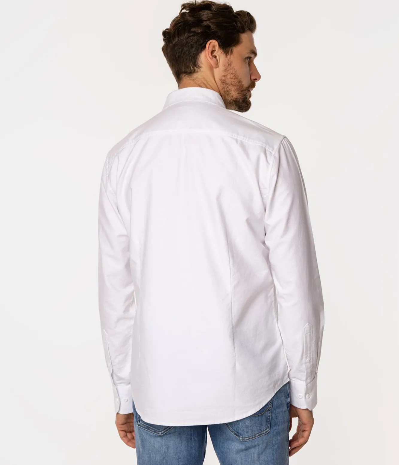 Koszula męska slim LIAM OXFORD WHITE