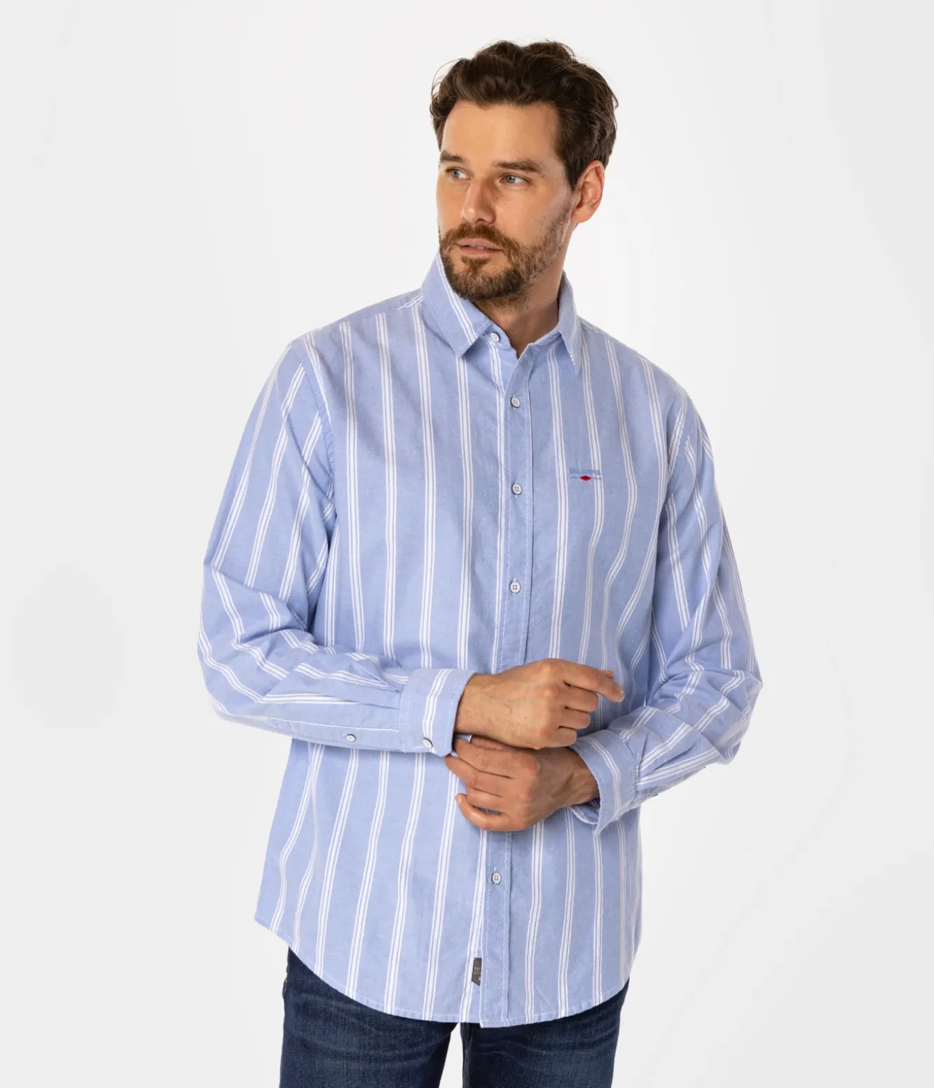 Koszula regular w kratę WAYNE 9338 BLUE